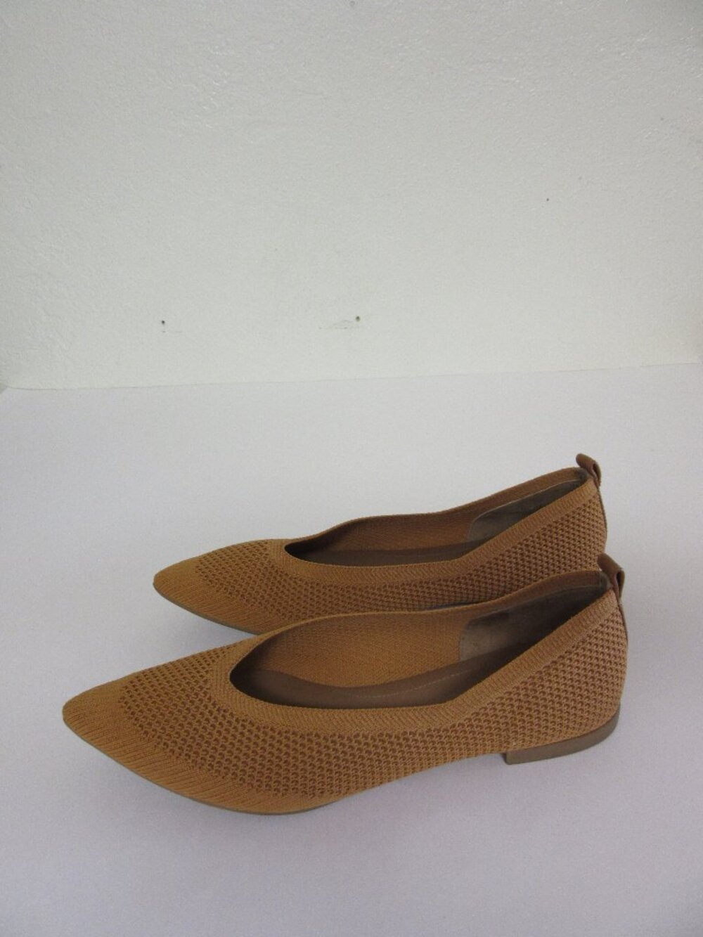EVERLANE Burnt Orange 7 Pointed Toe Knit Flats